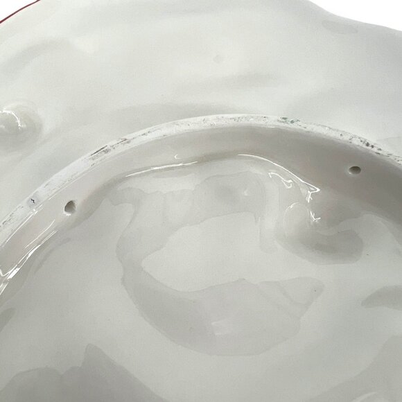 Fitz & Floyd Christmas Santa Canapé Plate Handcrafted Ceramic - Picture 6 of 9